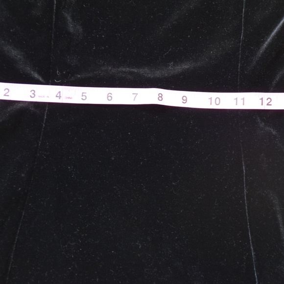 Scott McClintock Black Velvet Sheer-back Dress - Picture 7 of 8